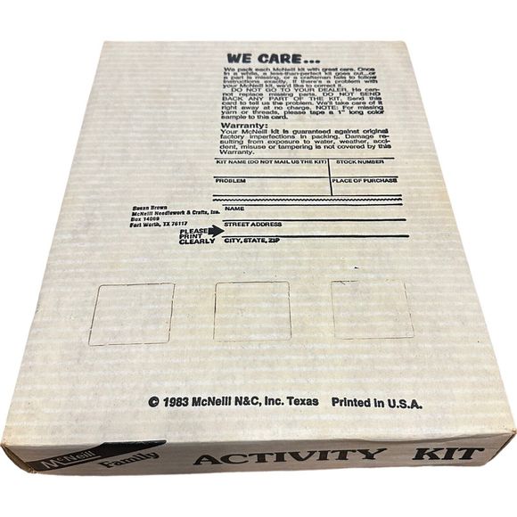 VTG McNeill LARGE Latch Hook Rug Kit 1983 No. 7611 Balloon II Wall Decor Hanging - Picture 9 of 16